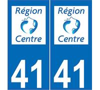 Bearn 41 région Centre département région Autocollant Plaque immatriculation Auto Voiture Sticker, Couleur : Bleu, Angle : Droit