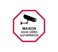 Bearn Autocollant Maison sous vidéo Surveillance Alarme 2 - Taille : 10x10 cm