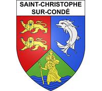 Bearn Saint-Christophe-sur-Condé 27 Ville Sticker Blason écusson Autocollant adhésif - 4 cm