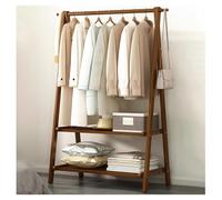 BEARQUN Portant à Vêtements en Bois, Porte-Manteaux avec Étagère à Chaussures, Solide et Durable, avec Crochets, Capacité de Charge de 100 kg, pour Maison Salon : 66/86/116CMx40CMx160CM