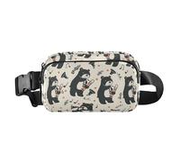 Bears and Tube Music Sac banane pour homme et femme avec sangle réglable pour voyage, entraînement, randonnée, multicolore, Taille unique