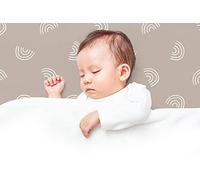 Bear's Little Fish Lot de 2 draps de berceau | 100 % coton bio | Unisexe pour bébé garçon ou fille | Draps-housses pour tous les matelas de berceau de 140 cm x 70 cm ou 120 cm x 60 cm (beige/nude)