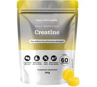 Bears With Benefits Gummies Créatine 3000mg - Boost Performance Physique - Monohydrate Vegan - 60 Gummies (1 Mois).