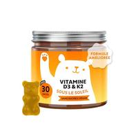 Bears with Benefits - Gummies Vitamine D3 K2 - Immunité & Os - 30 unités | Sous le Soleil - Vitamine D3 25µg 1000 UI et Vitamine K2 - Cure de 1 mois - Sans Sucre, Vegan