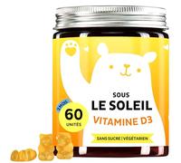 Bears with Benefits Gummies Vitamine D3 - Vitamine D Hautement Dosée - Système Immunitaire - Vit D Cholécalciférol - Sans sucre - Végétarien - 60 gummies