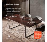 Bearsdon Set Table à Manger | Plateau de Table & Pieds de Table en Métal | Style Industriel | stable | moderne
