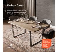 Bearsdon Set Table à Manger | Plateau de Table & Pieds de Table en Métal | Style Industriel | stable | moderne