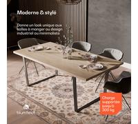 Bearsdon Set Table à Manger | Plateau de Table & Pieds de Table en Métal | Style Industriel | stable | moderne