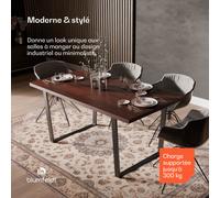 Bearsdon Set Table à Manger | Plateau de Table & Pieds de Table en Métal | Style Industriel | stable | moderne