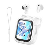 BEARTAIN NE20 Écouteurs de traduction AI en temps réel, écouteurs de traducteur de langue, écouteurs à oreilles ouvertes, écran tactile, compatible avec iOS et Android 135 langues - Blanc