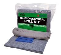 BearTOOLS Kit de contrôle des déversements écologique 15 L | Respectueux de l'environnement | 85 % de fibres naturelles recy s | Réduit l'empreinte carbone | Solution absorbante durable | Huiles