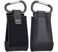 Beartop 2x crochet de poussette pour sacs à langer et sacs à provisions, crochet de poussette résistant à la déchirure et de forme universelle, avec fermeture velcro solide, noir.