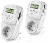 BEARWARE 2x thermostat de prise programmable numériquement régulation de température 5° - 35°C
