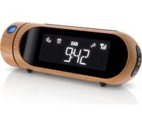 Bearware radio-réveil avec projecteur 3 niveaux de gradation, DAB, DAB+, FM, réveil par projection, 20 emplacements de mémoire, réveil numérique, minuterie de sommeil, snooze, écran 4 niveaux de grada