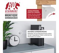 Bearware Sécurité bébé Serrure d'armoire - Sécurité d'armoire magnétique pour enfants - 10 serrures + 2 clés magnétiques