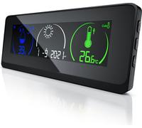 Bearware Station météo avec capteur extérieur, station météo sans fil avec écran couleur Station météo & adaptateur secteur