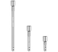 BEASAFY 1/2 Extension 3-pièces, 75/125/250mm Extension clé à cliquet, pour clé à cliquet, écrou à choc, cliquet, racleur