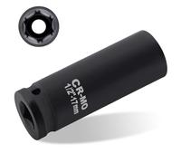 BEASAFY 17 douilles 1/2" pour changement de roue - Douille CR-MO Kraft - 1/2" Drive 6 points - Accessoires de visseuse à percussion 1/2" pour jantes en aluminium