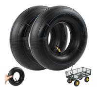 BEASAFY 2 Pièces 3.00-4'' Chambre à Air Brouette, 225 × 65 mm Chambre a Air Trotinette Electrique, Caoutchouc Tubes Intérieurs de Remplacement avec Valve Coudée pour Roue Brouette