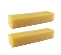BEASAFY 2 Pièces Bâton de Nettoyage pour Bandes Abrasives 200 x 40 x 37mm, Bâton de Nettoyage Abrasif en Caoutchouc Naturel pour Au Nettoyage Des Bandes Abrasives, Ponceuses (Jaune)