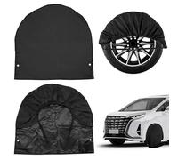 BEASAFY 2 Pièces Housses de Pneu, 27 à 29 Pouces Housses de Protection Anti UV, Oxford Imperméable Couvre Pneus de Voiture, Noir Couverture Protecteur Anti Poussière pour Voiture