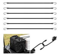 BEASAFY 6 Pièces 80cm Tendeurs Elastique avec Crochets, Ø 8mm Sandow Elastique, Caoutchouc Tendeur Corde, Noir Sangle Extenseur, Multi Usage Élastiques pour Velo Camping Bache