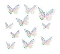BEASAFY 72 Pièces 3D Stickers Papillon Decoration, Autocollant de Papillon Flash, Stickers Muraux Papillon Creux, pour Les Mariages, Fêtes, Décoration de Chambre, Décoration Murale