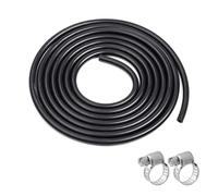 BEASAFY Durite Silicone 4m, Tuyau Essence, Refroidissement et Turbo, 2 Colliers de Serrage - Diamètre Intérieur 4mm, Extérieur 8mm (Noir)