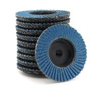 BEASAFY Lot de 10 disques à lamelles grain 60 - Diamètre 76 mm Pour meuleuse d'angle - Disques à lamelles - Disque à ébarber pour métal et bois