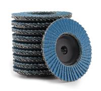 BEASAFY Lot de 10 disques abrasifs à lamelles, grain 80, Ø 76 mm, pour meuleuse d'angle, disques à lamelles, disques abrasifs pour métal, bois