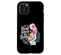 Beast Behind The Bump Papa père Mari bébé - Coque pour iPhone 11 Pro