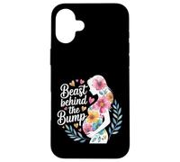 Beast Behind The Bump Papa père Mari bébé - Coque pour iPhone 16 Plus