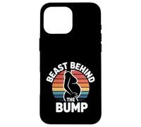 Beast Behind The Bump Papa père Mari bébé |- Coque pour iPhone 16 Pro Max