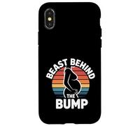 Beast Behind The Bump Papa père Mari bébé |- Coque pour iPhone X/XS