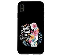 Beast Behind The Bump Papa père Mari bébé - Coque pour iPhone XS Max