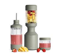 BEAST Blender smoothie 1200W - Mixeur haute performance avec 3 bouteilles portables en Tritan - 1200 ml - Couvercles et lames en acier inoxydable - Smoothie maker pour milkshakes et sauces - Sauge