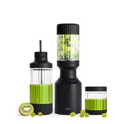 BEAST Blender smoothie 850W - Mixeur haute performance avec 3 bouteilles portables en Tritan - 785 ml - Couvercles et lames en acier inoxydable - Smoothie maker pour milkshakes, sauces et plus - Noir