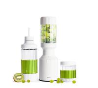 BEAST Blender smoothie 850W - Mixeur haute performance avec 3 bouteilles portables en Tritan - 785 ml - Couvercles et lames en acier inoxydable - Smoothie maker pour milkshakes, sauces et plus - Blanc