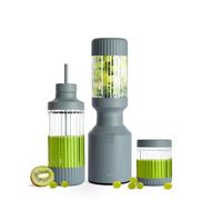 BEAST Blender smoothie 850W - Mixeur haute performance avec 3 bouteilles portables en Tritan - 785 ml - Couvercles et lames en acier inoxydable - Smoothie maker pour milkshakes, sauces et plus - Bleu