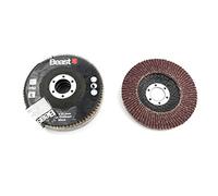 Beast Disques Lamelles Plat avec Granulométrie 80-3 unités - 115 mm x 22,23 mm - Corindon pour Bois, Métal, Fonte