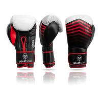 Beast Gear Gants de Boxe : Modèle d’Entrainement de Boxe Simian en véritable Cuir de Vache - pour Punching Ball, Pads, Sparring - 16oz