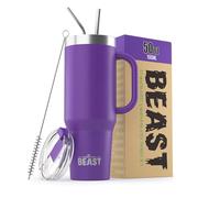 Beast - Gobelet de 1,5 l en acier inoxydable isotherme à double paroi pour café, glace (violet foncé)