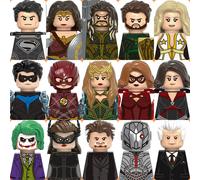 Beast Kingdom - blocs de construction de super-héros, jouets Flash Aquaman Superman MINI, jouets en briques, poupées à assembler, cadeaux de vacances XH1617