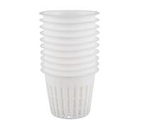 Beast Kingdom DUAO Lot de 10 Pots en Maille Robuste de 3 Pouces avec Filet de Coupe hydroponique pour Plantation aéronautique Blanc