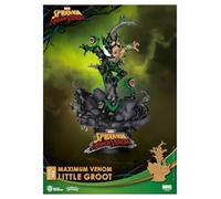 Beast Kingdom- Maximum Venom: Little Groot DS-068 Iron Man Statue D-Stage, Multicolore