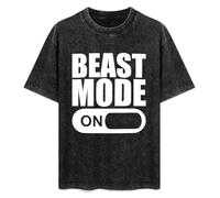 Beast Mode on Unisex T-Shirt Printed Tee Black Mens Top Shirt S