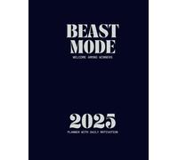 Beast Mode Productivity, Daily Planner 2025, 8.5" x 11" | Crush Your 2025 Goals with Daily Motivation, Unstoppable Organization & Pro-Level ... 2025 - Navy Blue - A4 - SMART BEAST STORE
