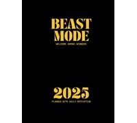 Beast Mode Productivity, Daily Planner 2025, 8.5" x 11" | Crush Your 2025 Goals with Daily Motivation, Unstoppable Organization & Pro-Level ... Planner 2025 - Black - A4 - SMART BEAST STORE