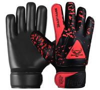 BEAST RAGE Gants de Gardien de But pour Enfants,Gants de Gardien de But pour Enfants avec Double Support de Poignet (Rouge, Size 2 Suitable for 4 to 5 Years Old)