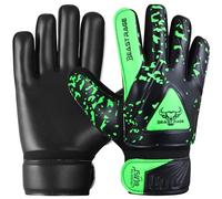 BEAST RAGE Gants de Gardien de But pour Enfants,Gants de Gardien de But pour Enfants avec Double Support de Poignet (Vert, Size 2 Suitable for 4 to 5 Years Old)